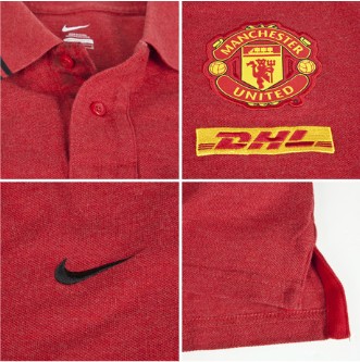 Manchester United Red Core Polo T-Shirt Replica - Click Image to Close